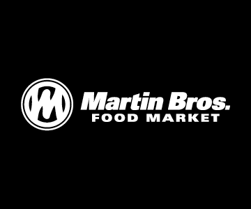 Martin Bros. Food Market logo horizontal white